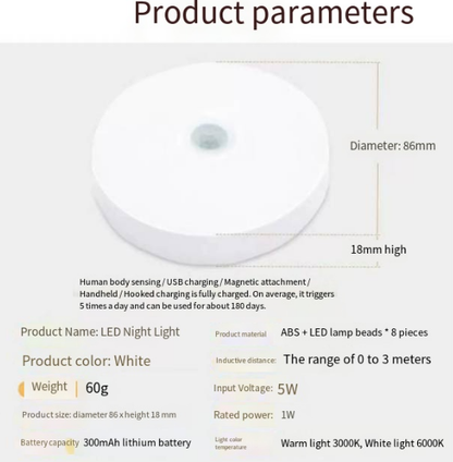 USB Rechargeable Motion Sensor LED Light